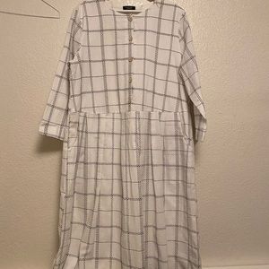 Roolee white plaid dress